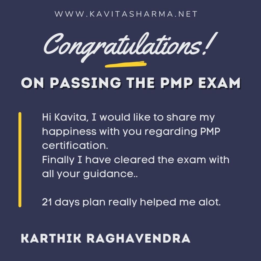 Congratulations Karthik Raghavendra Sompalli - You Are A Pmp :) 1 karthic