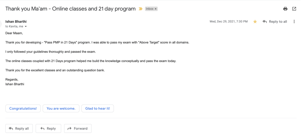 Ishan Bharti - Congratulations On Passing The Pmp 1 Screen Shot 2022 01 19 at 10.27.17 PM