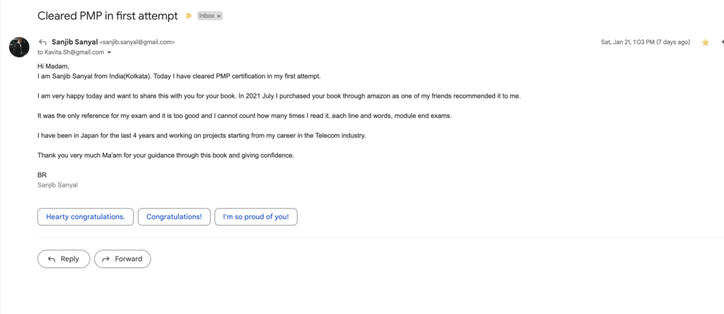 Cleared Pmp In First Attempt | Sanjib 1 Screenshot 2023 01 28 at 7.25.36 PM