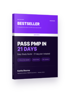 Book Pass PMP in 21 Days Easy Study Guide Front white