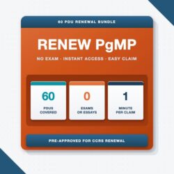 RENEW PgMP NO EXAM · INSTANT ACCESS · EASY CLAIM by Kavita Sharma