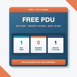 FREE 1 PDU COURSE FREE PDU NO CARD · INSTANT ACCESS · EASY CLAIM by Kavita Sharma