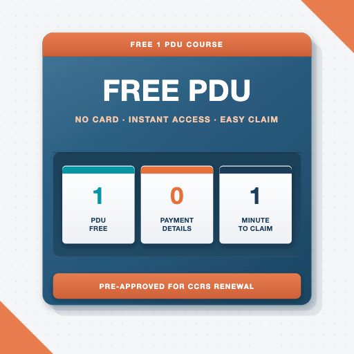 FREE 1 PDU COURSE FREE PDU NO CARD · INSTANT ACCESS · EASY CLAIM by Kavita Sharma