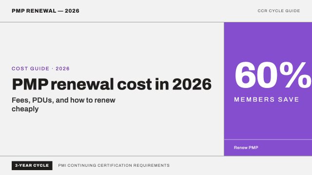 Pmp Renewal Cost In 2026: Fees, Pdus, And How To Renew Cheaply 1 pmp renewal cost