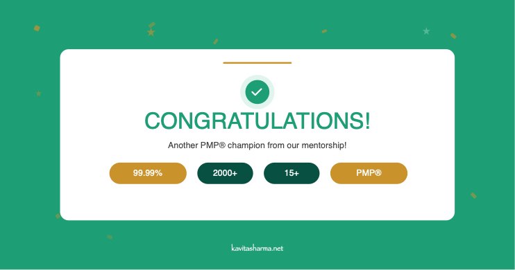 Pmp® Success Story: Ashish Clears In First Attempt 1 pmp success banner